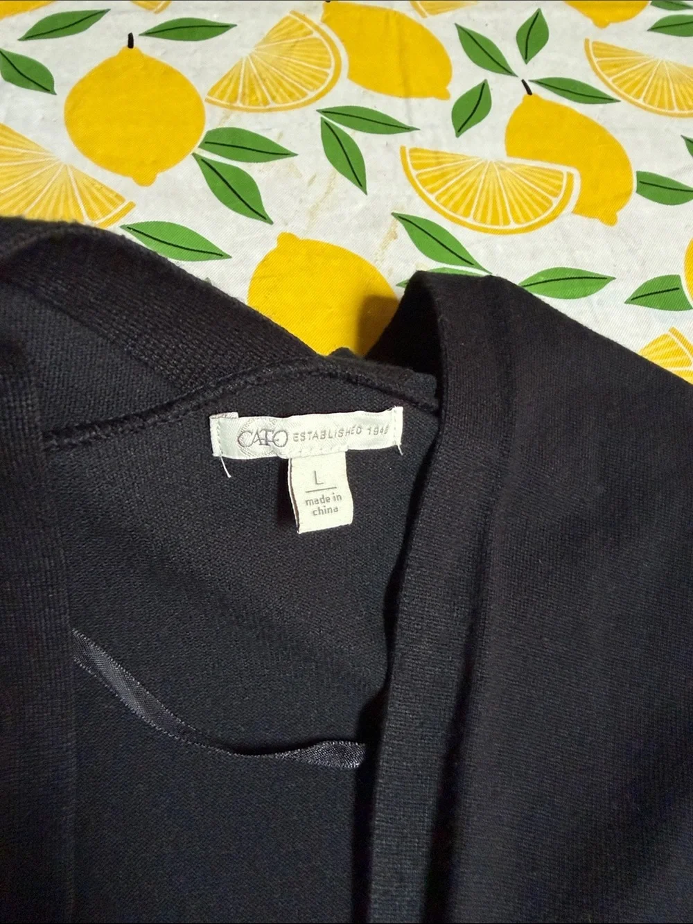 Black Open-Front Women's Cardigan Jacket - Cato Brand